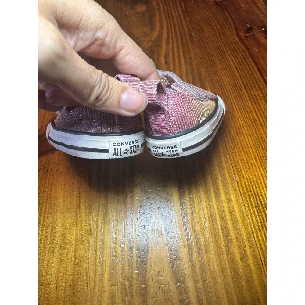 Converse Chuck Taylor All Star Pink Glitter Infant Shoes Size 4 765103F